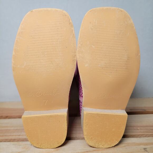 A Bear Co Girls Bling Pink Western Boots w/ Zipper Back - Size 7 (Kid) - Picture 5 of 6